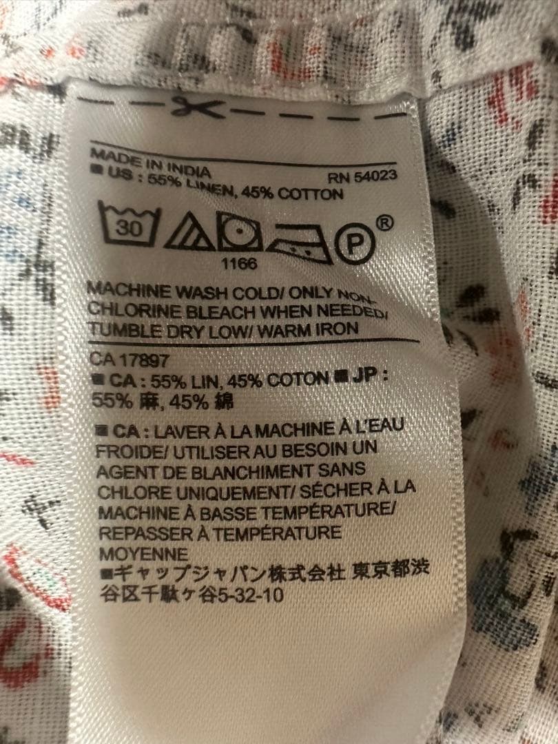 BANANA REPUBLIC 花柄 半袖シャツ コットン Mサイズ — image 5