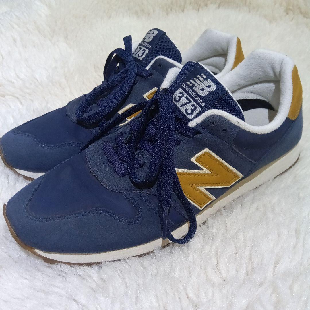 極美品　New Balance ニューバランス 373 ネイビー スニーカー — image 2