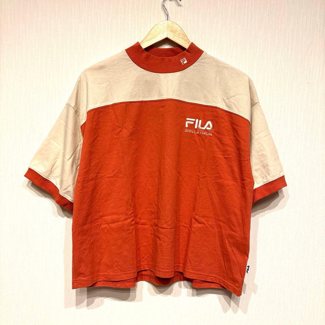 フィラ　FILA 半袖Tシャツ オレンジ/ベージュ　Lサイズ — image 2