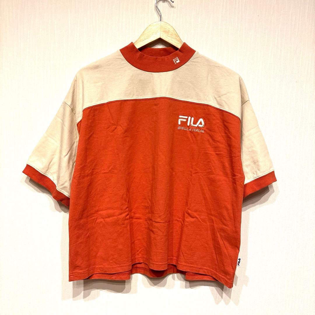 フィラ　FILA 半袖Tシャツ オレンジ/ベージュ　Lサイズ — image 3