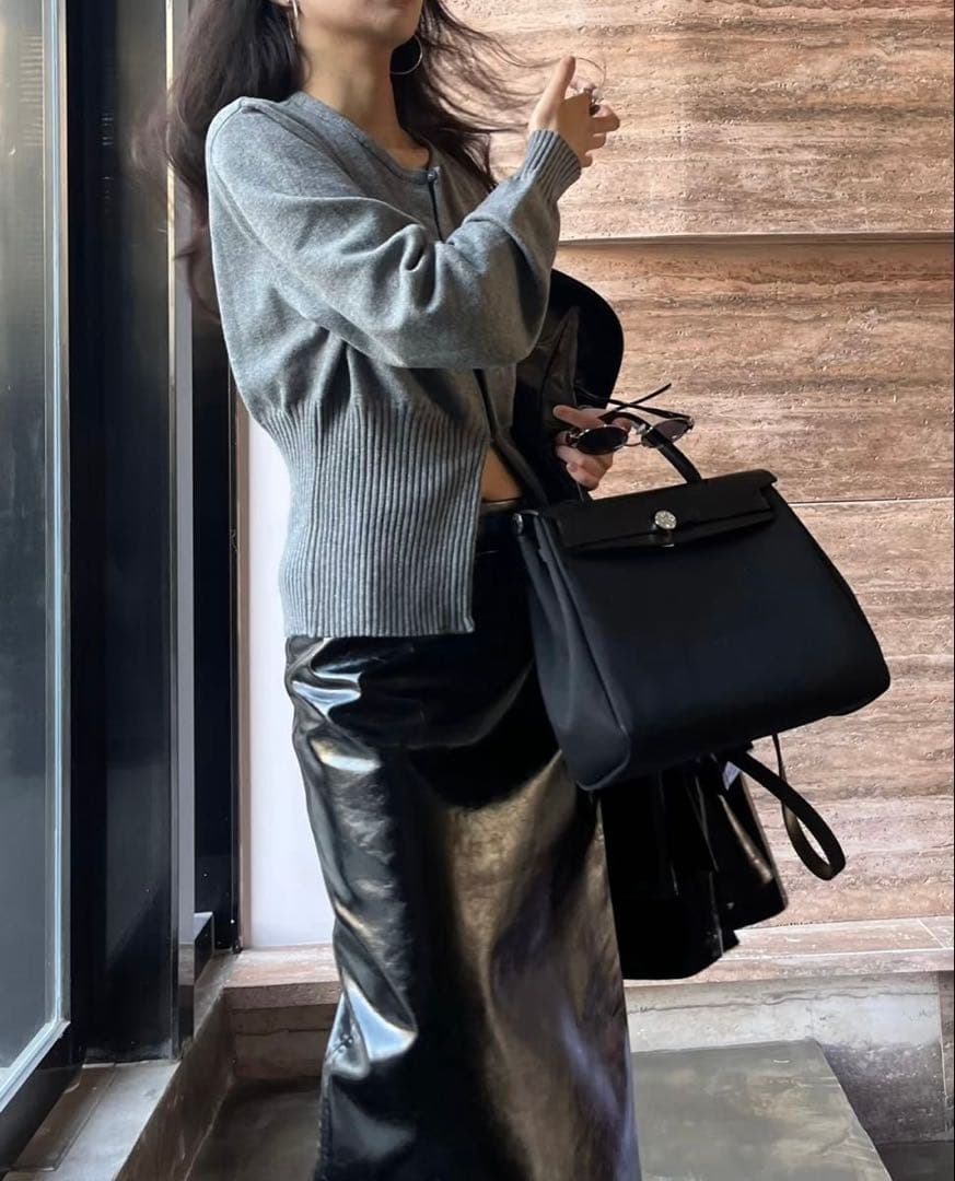 HERMES エールバッグジップ31 外縫いブラック — image 2