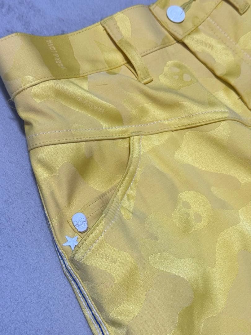 MARK & LONA スカルカモフラージュ柄　スカート イエロー　36 S — image 5