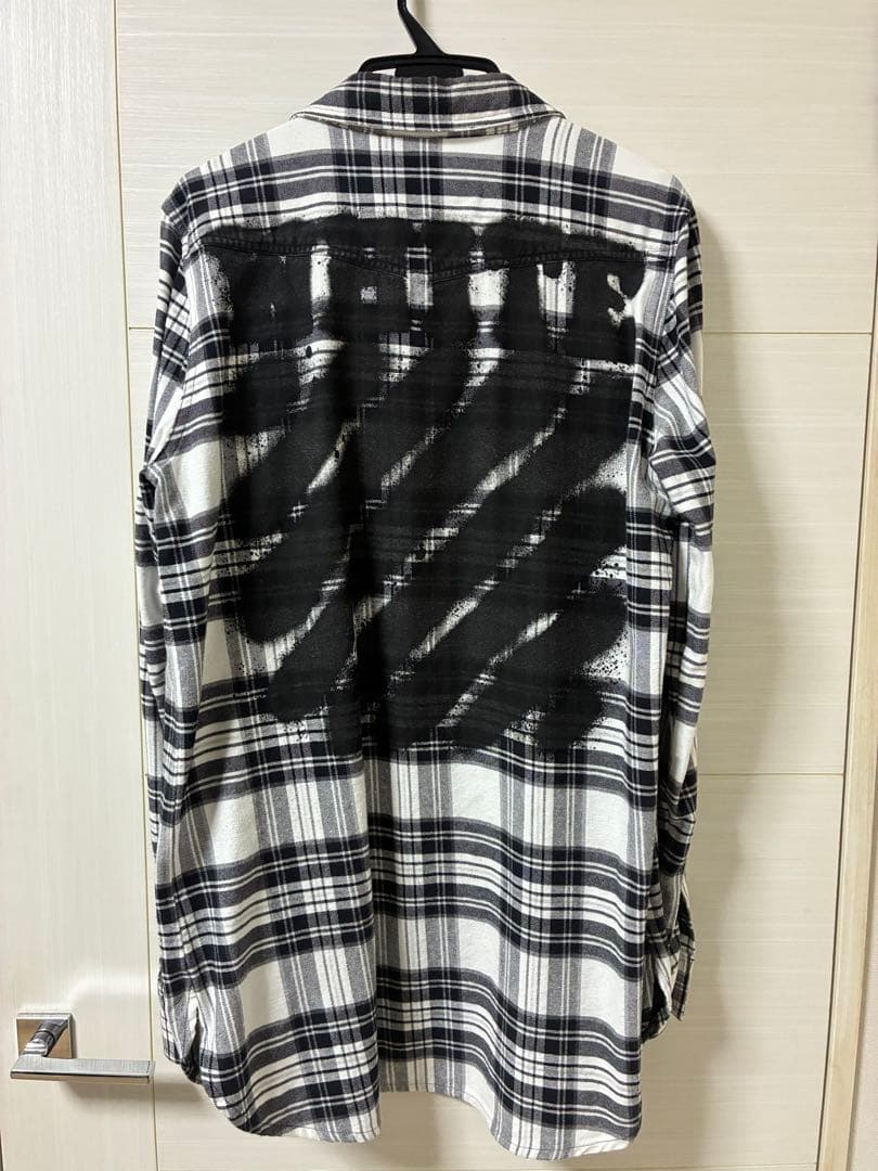 OFF-WHITE 長袖バックプリントチェックシャツ ※難あり — image 2