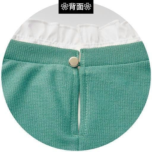 【新品】❀衿元フリル仕様プルオーバー　L　グリーン系❀ — image 3