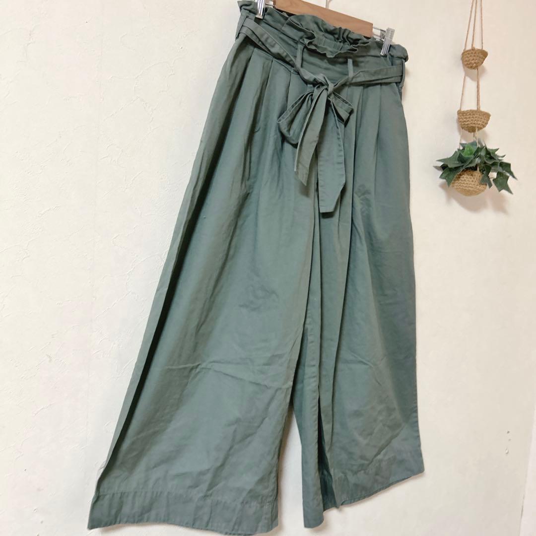 earth music&ecology ワイドパンツ ガウチョパンツ カーキ F — image 3