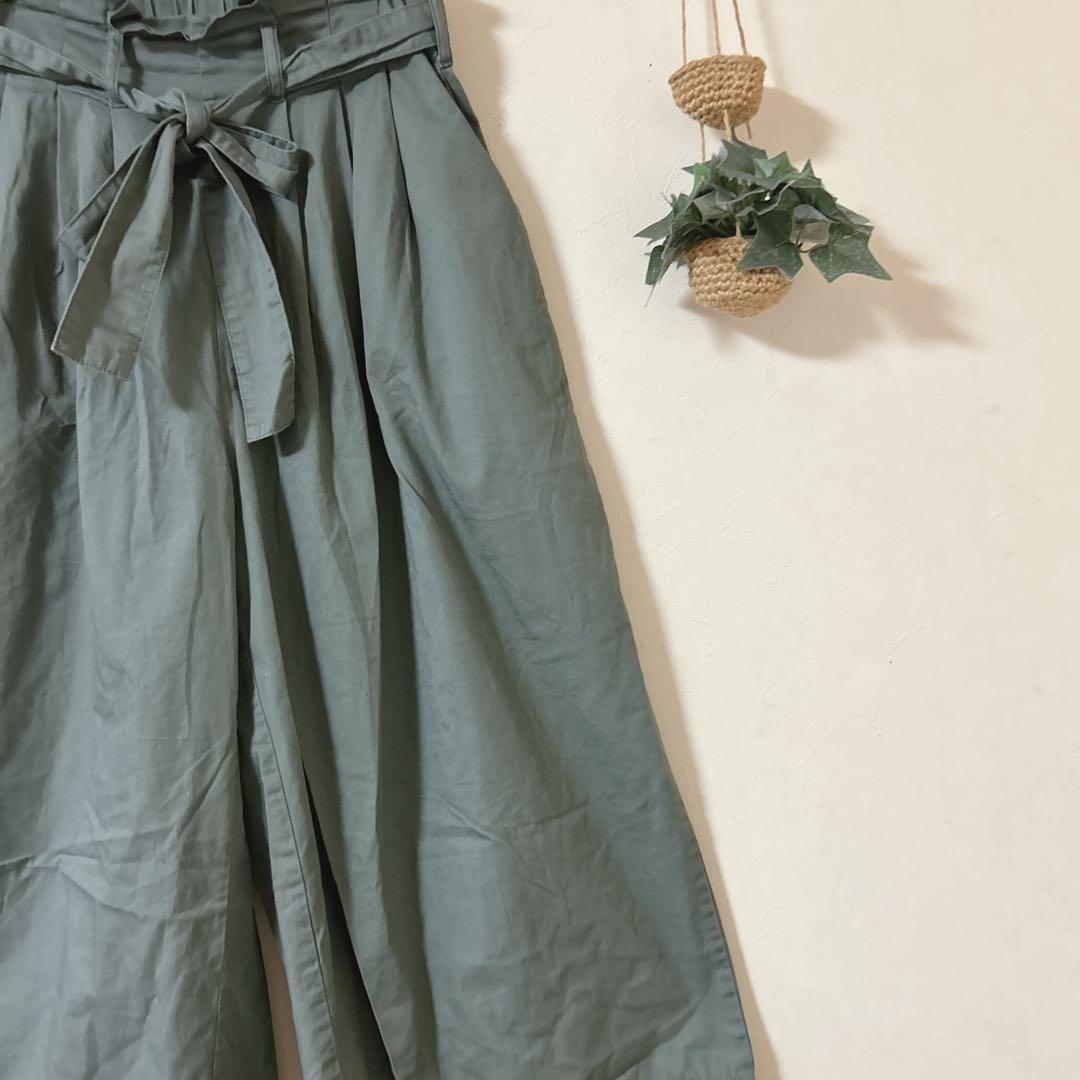 earth music&ecology ワイドパンツ ガウチョパンツ カーキ F — image 4