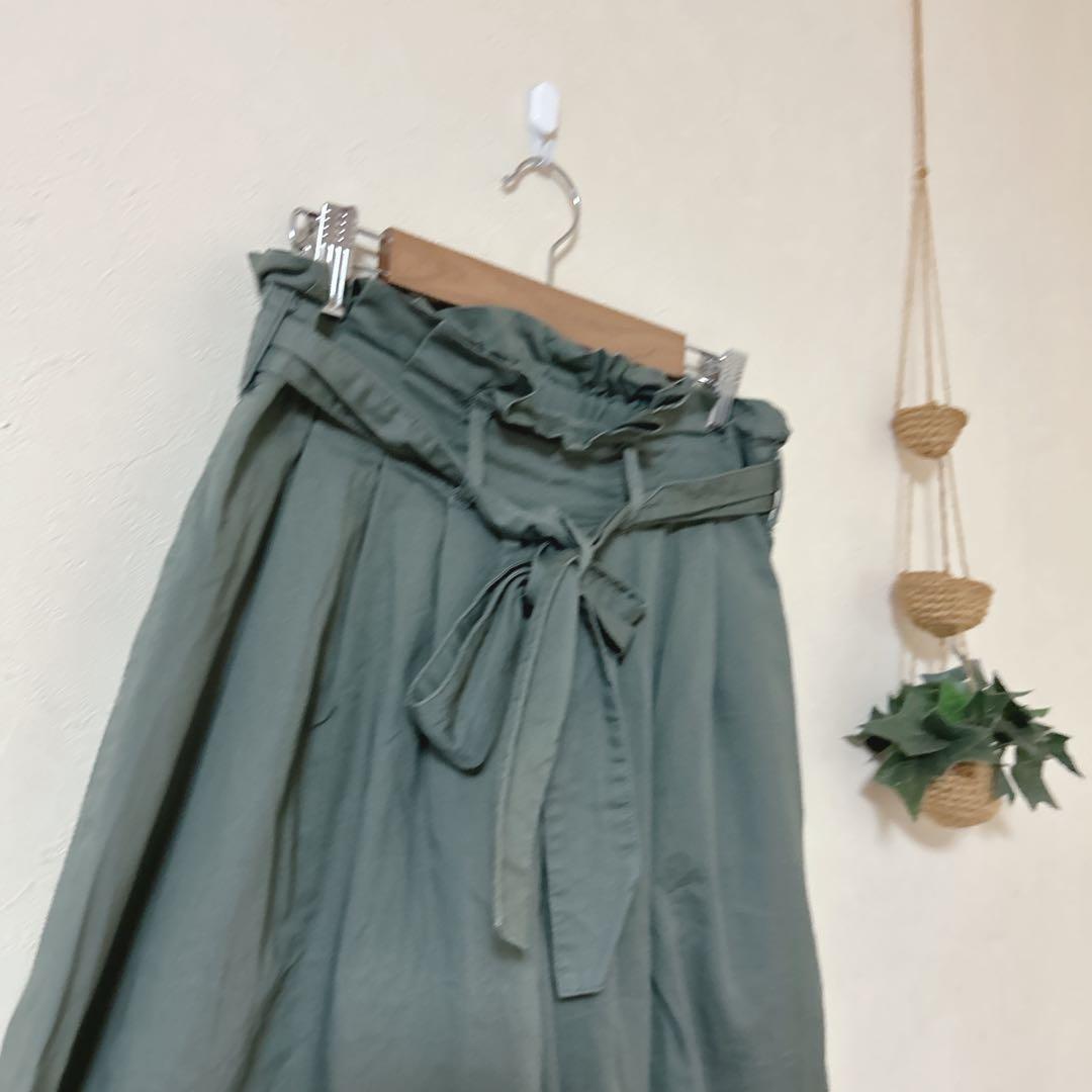 earth music&ecology ワイドパンツ ガウチョパンツ カーキ F — image 5