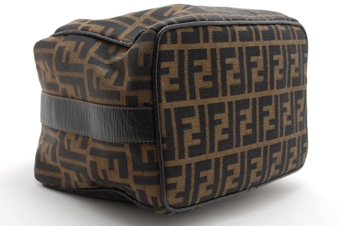 FENDI ズッカ バニティ ハンドバッグ 大 ブラウン キャンバス — image 5