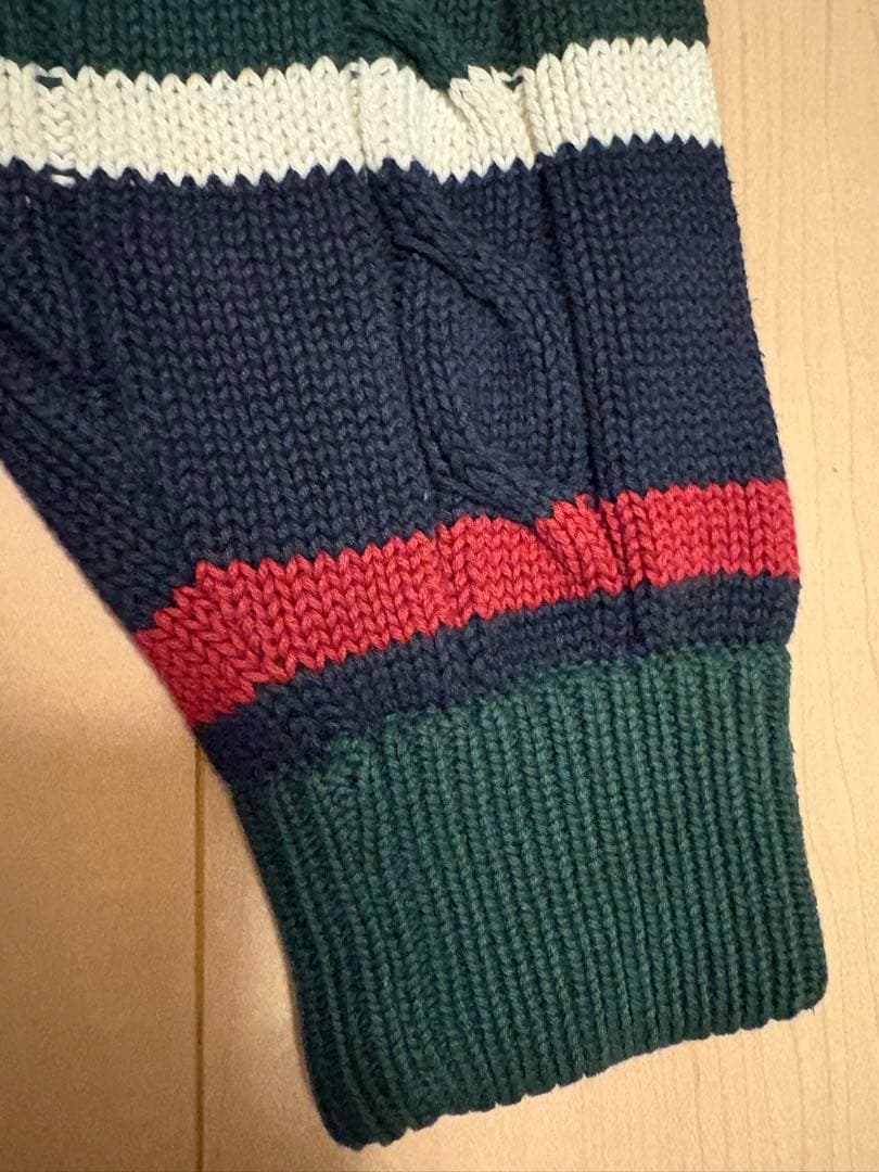 TOMMY HILFIGER90年代ヴィンテージ・マルチボーダーコットンニット — image 3