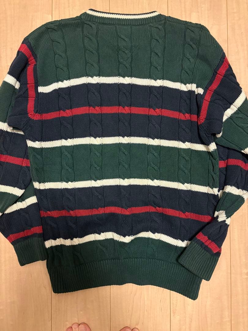TOMMY HILFIGER90年代ヴィンテージ・マルチボーダーコットンニット — image 5
