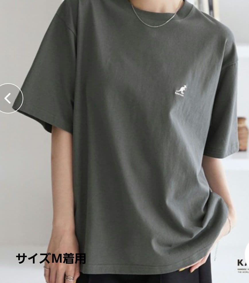 KANGOL ロゴ刺繍オーバーサイズTシャツ　L　オフホワイト　ユニセックス — image 3