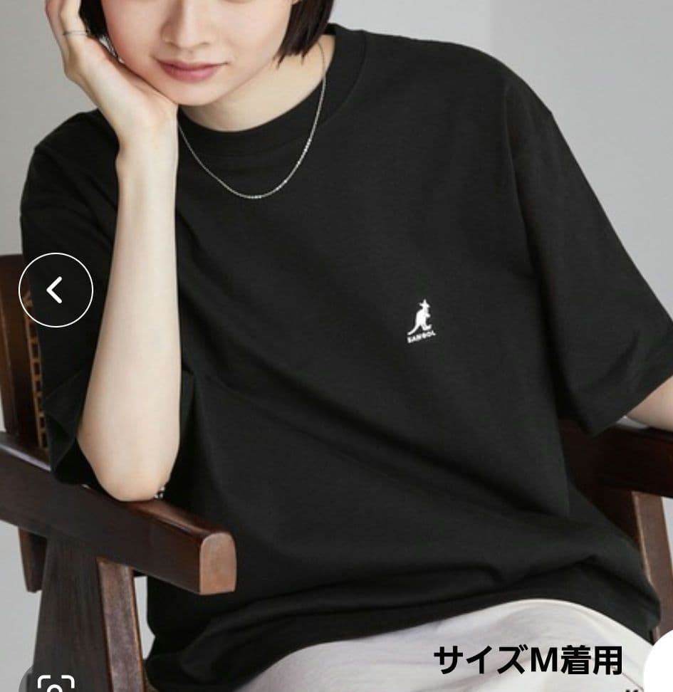 KANGOL ロゴ刺繍オーバーサイズTシャツ　L　オフホワイト　ユニセックス — image 4