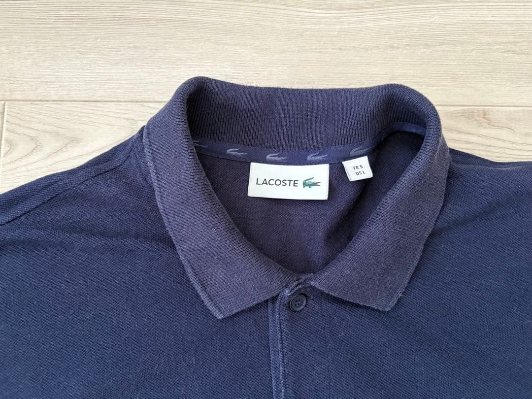 LACOSTE ポロシャツ ネイビー 紺 FR5 L — image 2