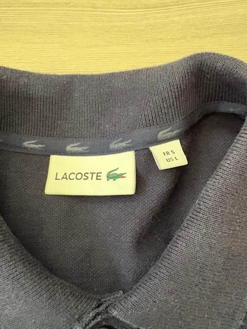 LACOSTE ポロシャツ ネイビー 紺 FR5 L — image 4