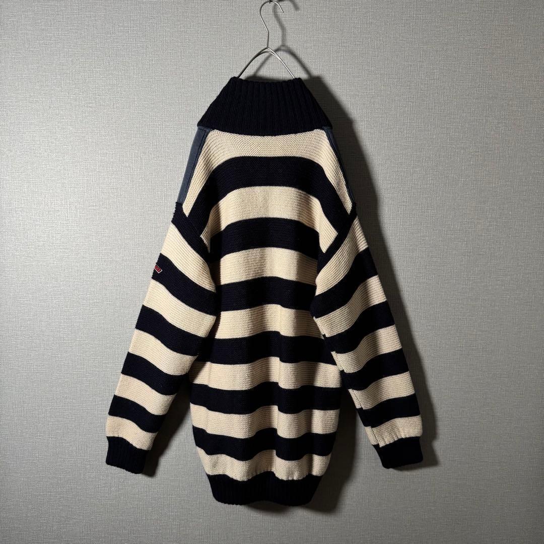 イタリア製★PAUL&SHARK ドライバーズニット 太ボーダー 刺繍 XL以上 — image 5