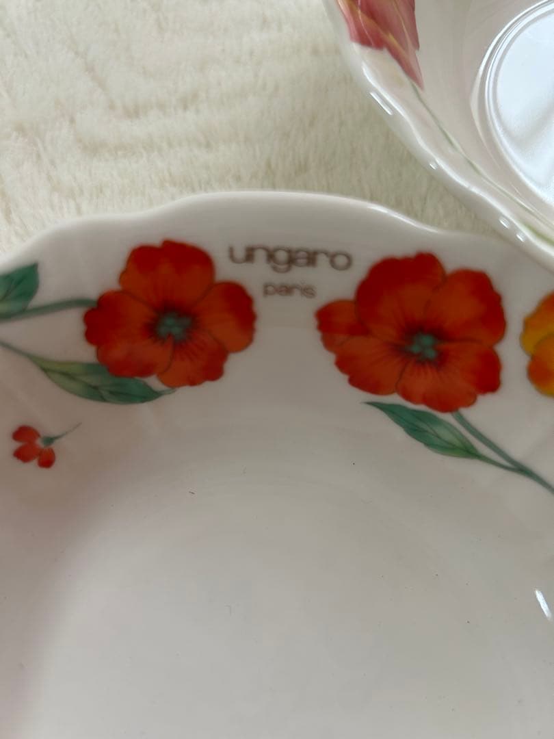 即購入O.K ungaro花柄皿 5枚セット新品 — image 4