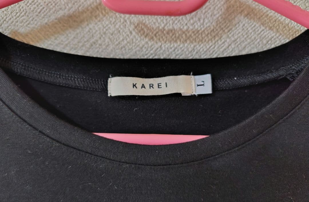 《KAREI》フレンチスリーブ　ワンピース　チュニック　ブラック　Ｌサイズ — image 2