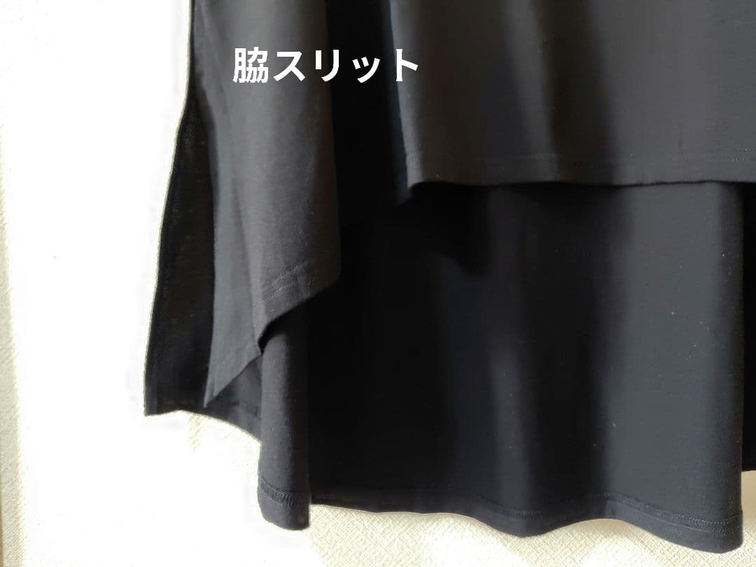 《KAREI》フレンチスリーブ　ワンピース　チュニック　ブラック　Ｌサイズ — image 4