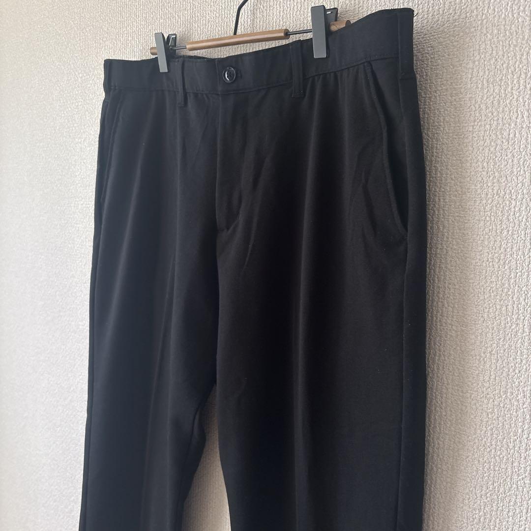 【プラスワン＊ライトオン】テーパードパンツ XL 黒 ウエスト内紐 メンズ大きい — image 3
