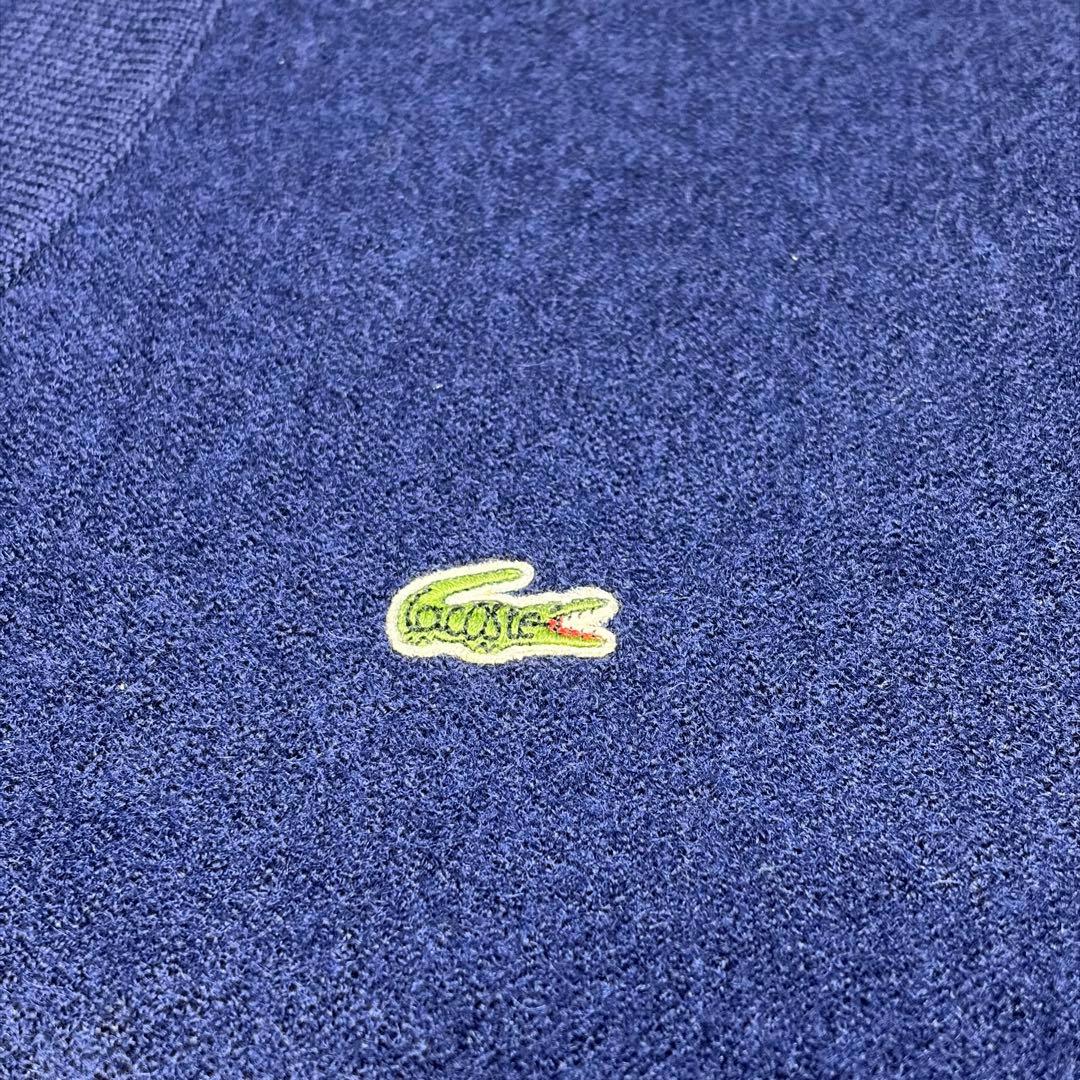 LACOSTE ラコステ ニット セーター ネイビー Vネック　ヴィンテージ — image 4