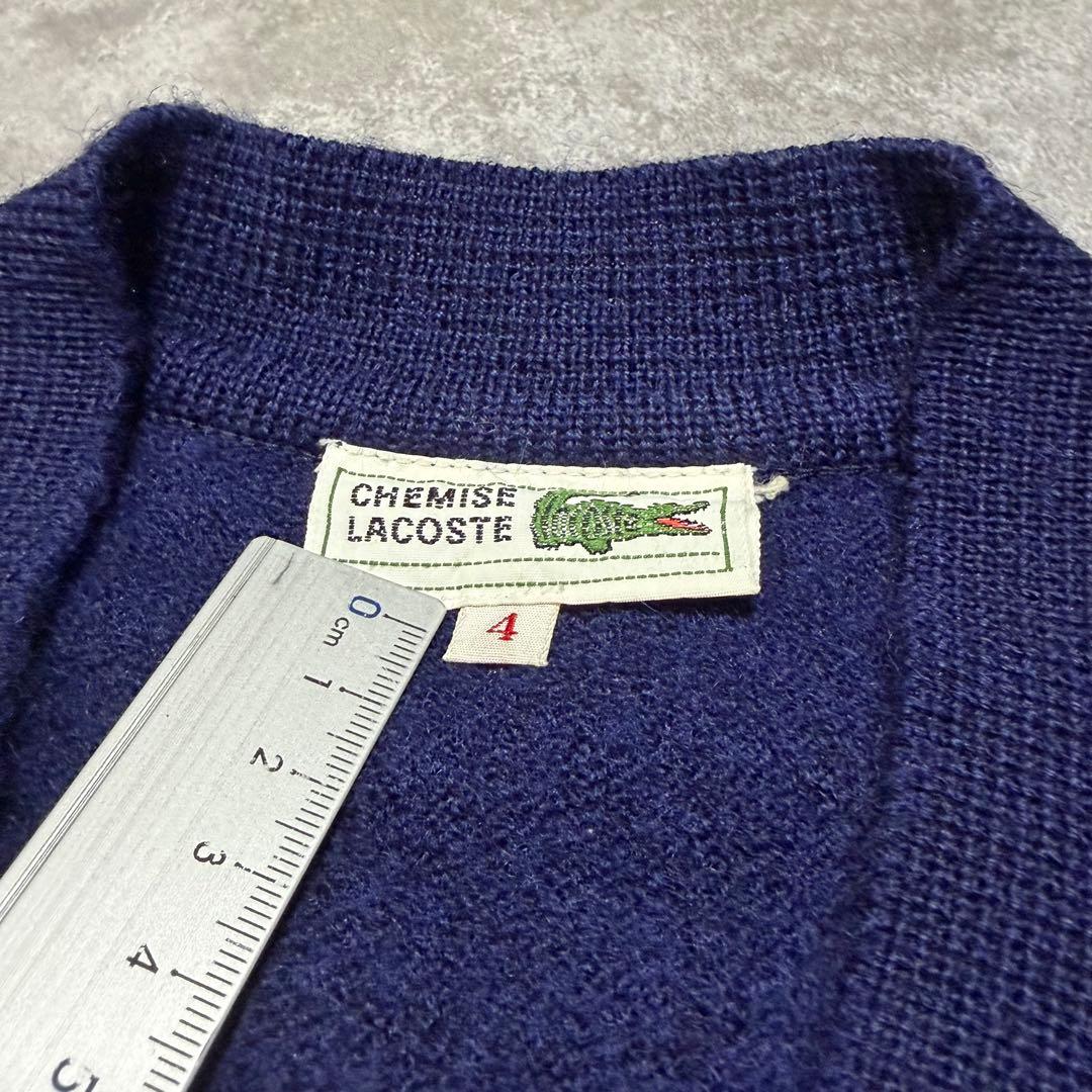 LACOSTE ラコステ ニット セーター ネイビー Vネック　ヴィンテージ — image 5