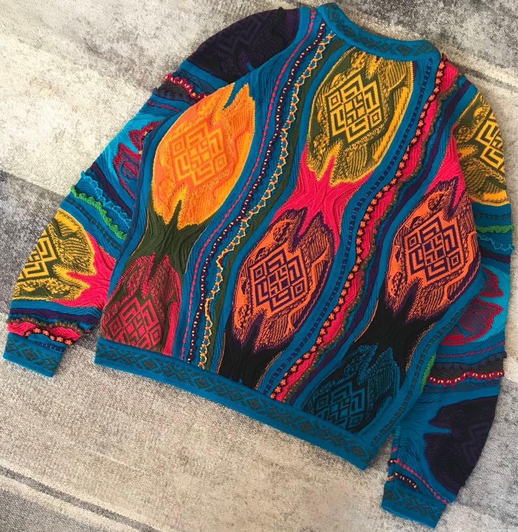 強烈な個性 異次元のデザイン 芸術 90's COOGI ニット セーター M — image 3