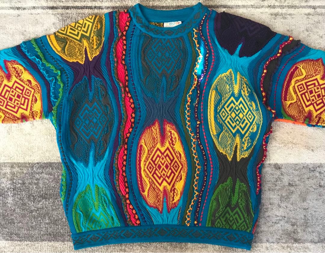 強烈な個性 異次元のデザイン 芸術 90's COOGI ニット セーター M — image 5