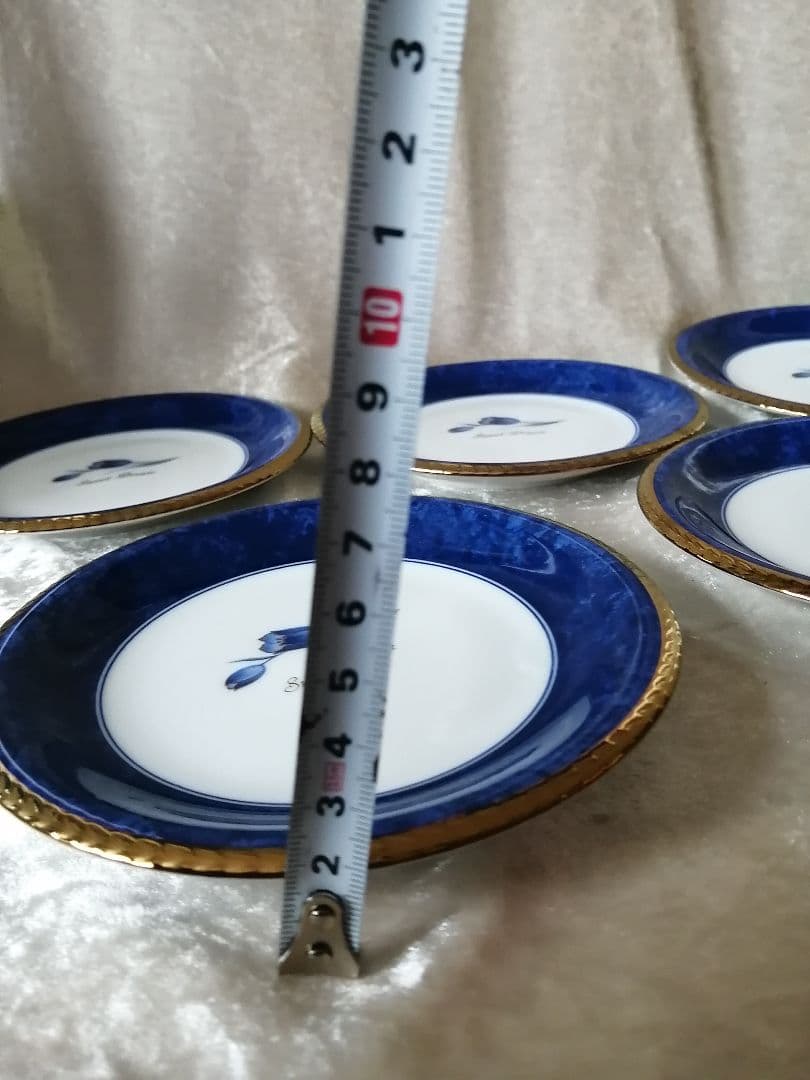 YAMAGO EXCELLENT ゴールド縁 ケーキ皿 5枚セット — image 5