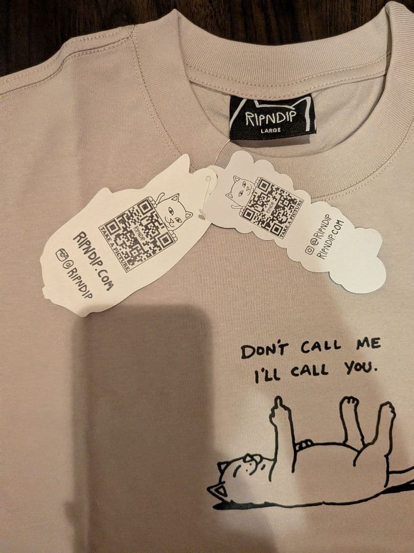 新品未使用　RIPNDIP Intergalactic Tee ベージュ系 — image 5