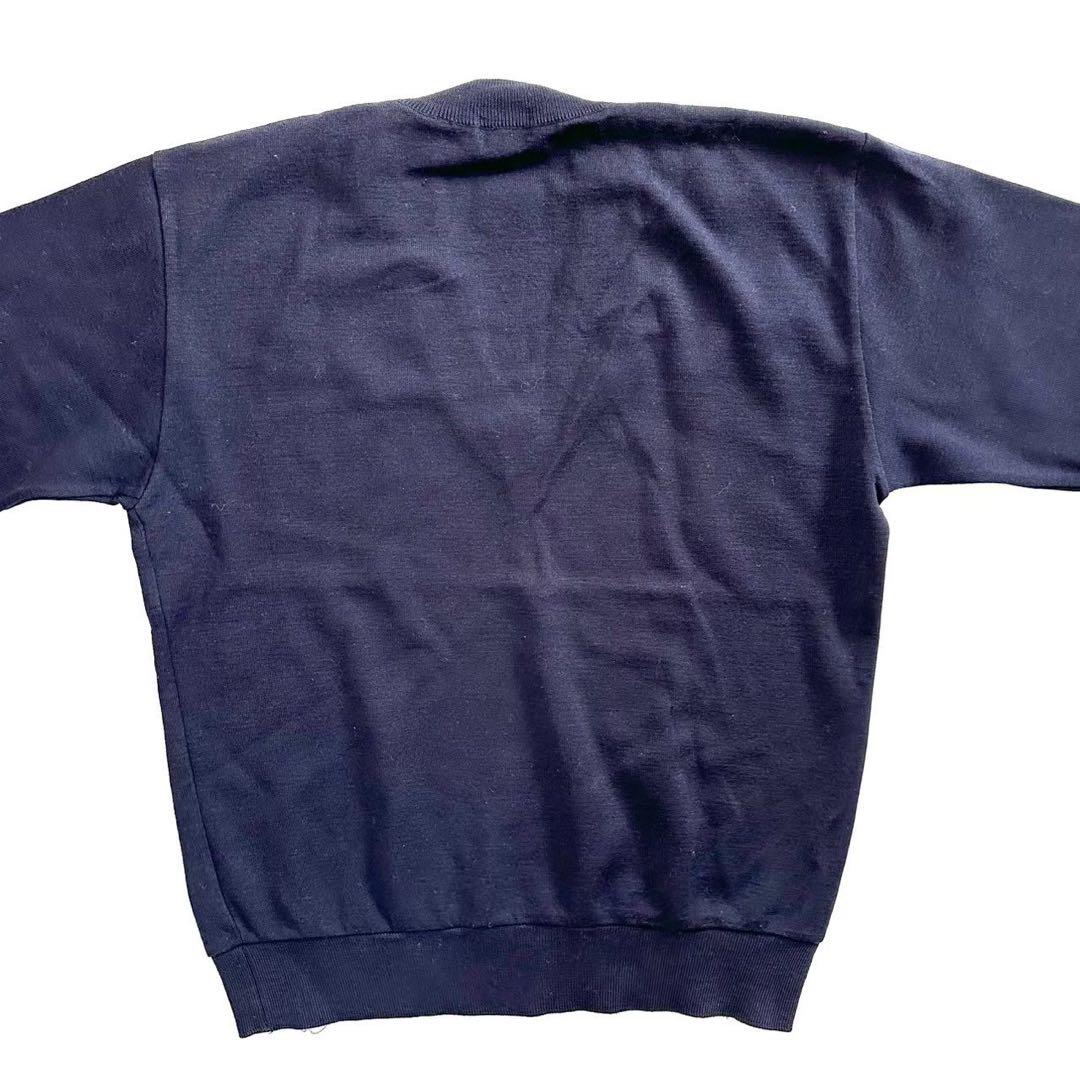 古着 COMME CA MEN ネイビー Vネックセーター — image 5