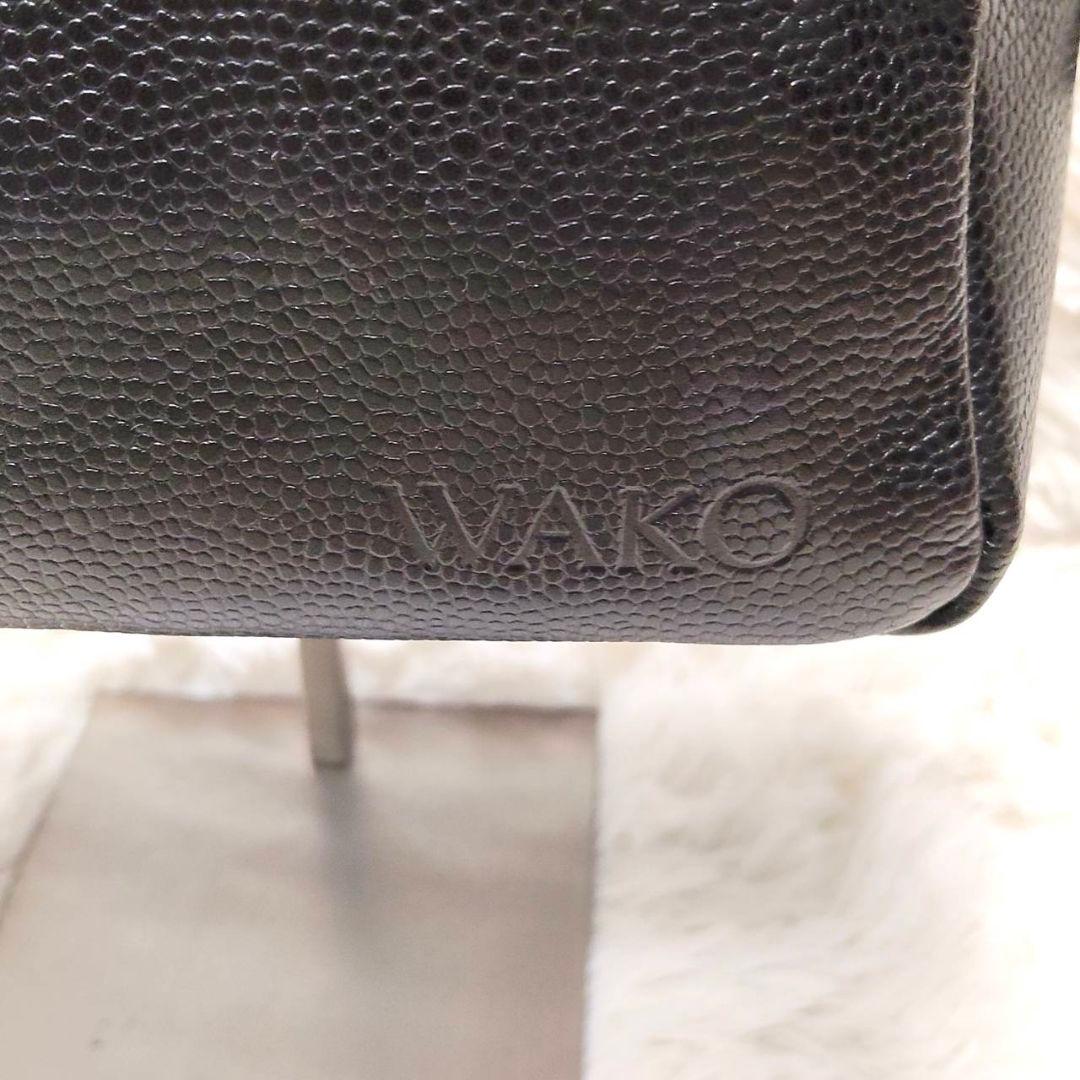 WAKO 銀座和光 ミニハンドバッグ シボ革 本革 ブラック 美品 — image 2
