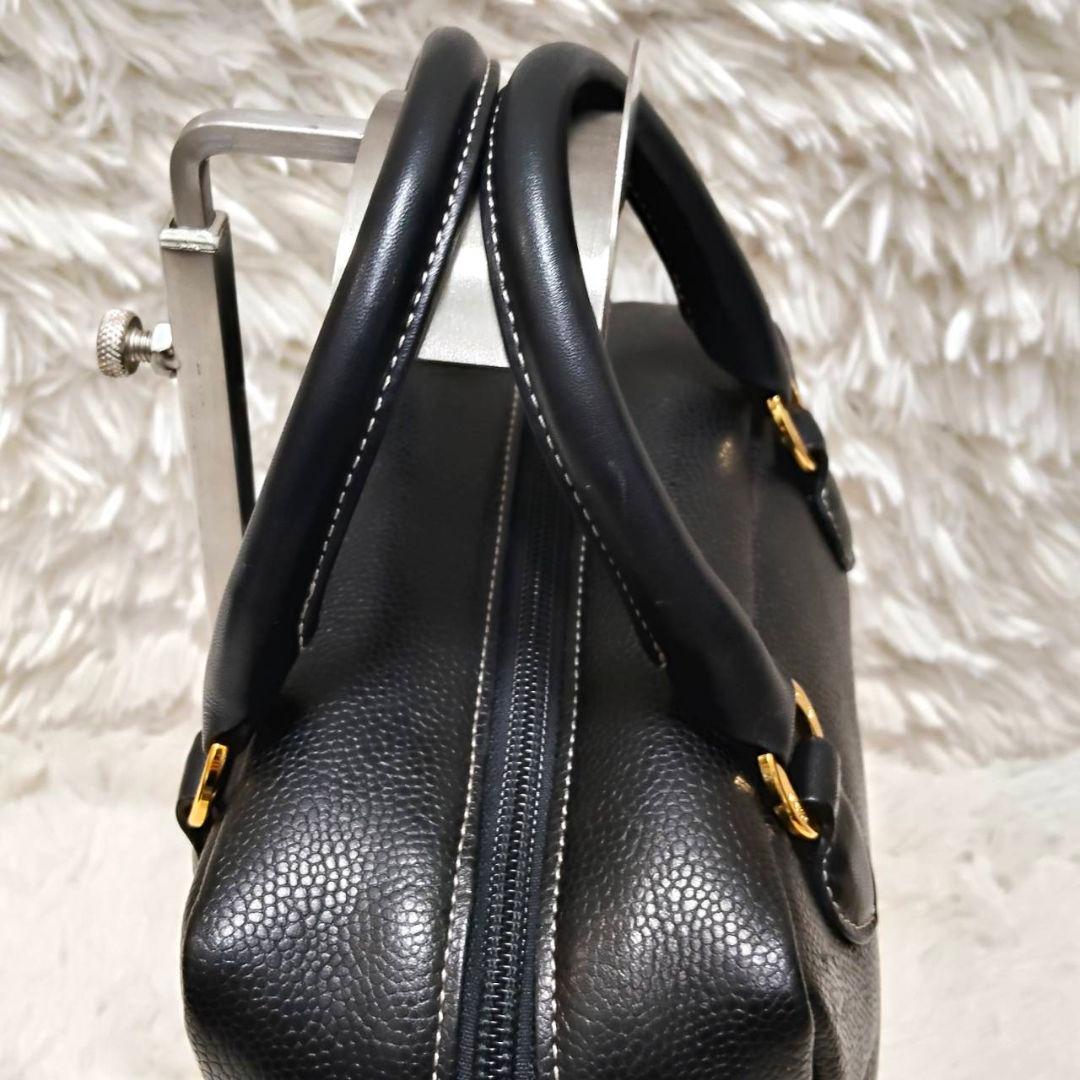 WAKO 銀座和光 ミニハンドバッグ シボ革 本革 ブラック 美品 — image 5