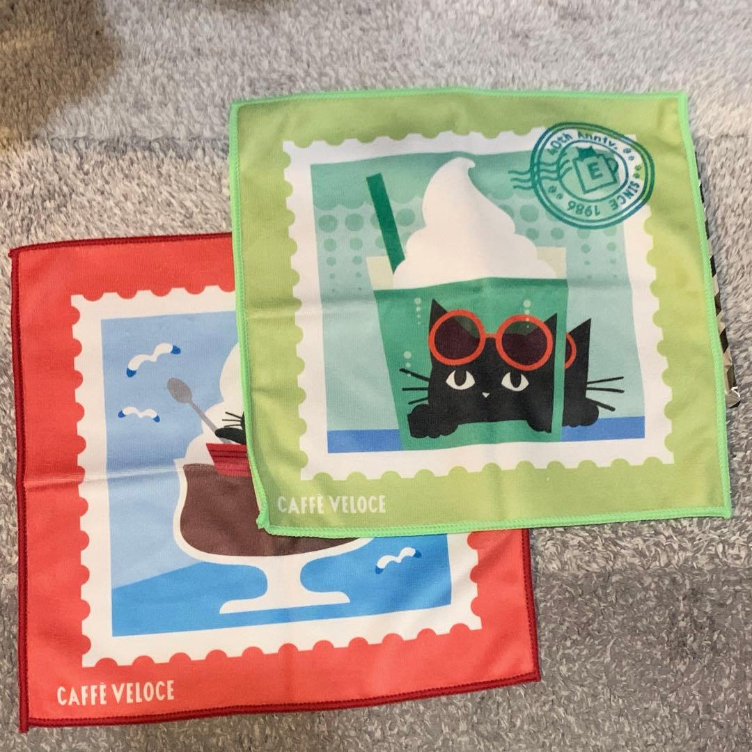 カフェベローチェ 黒ねこサマーキャンペーン第一弾　黒ねこハンドタオル2枚40周年 — image 2