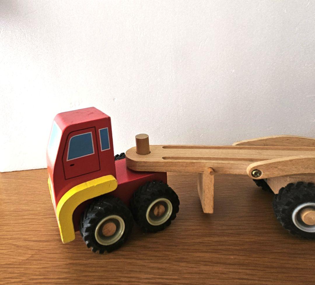動く木製2段可動式キャリアカー　トラック — image 2