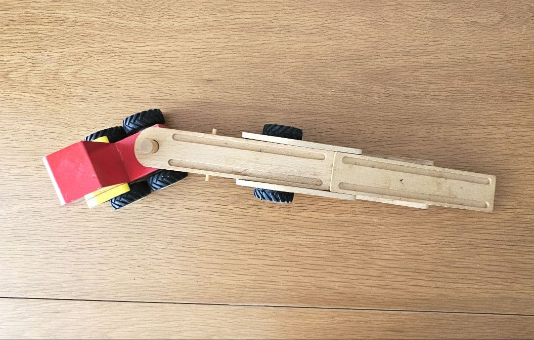 動く木製2段可動式キャリアカー　トラック — image 3
