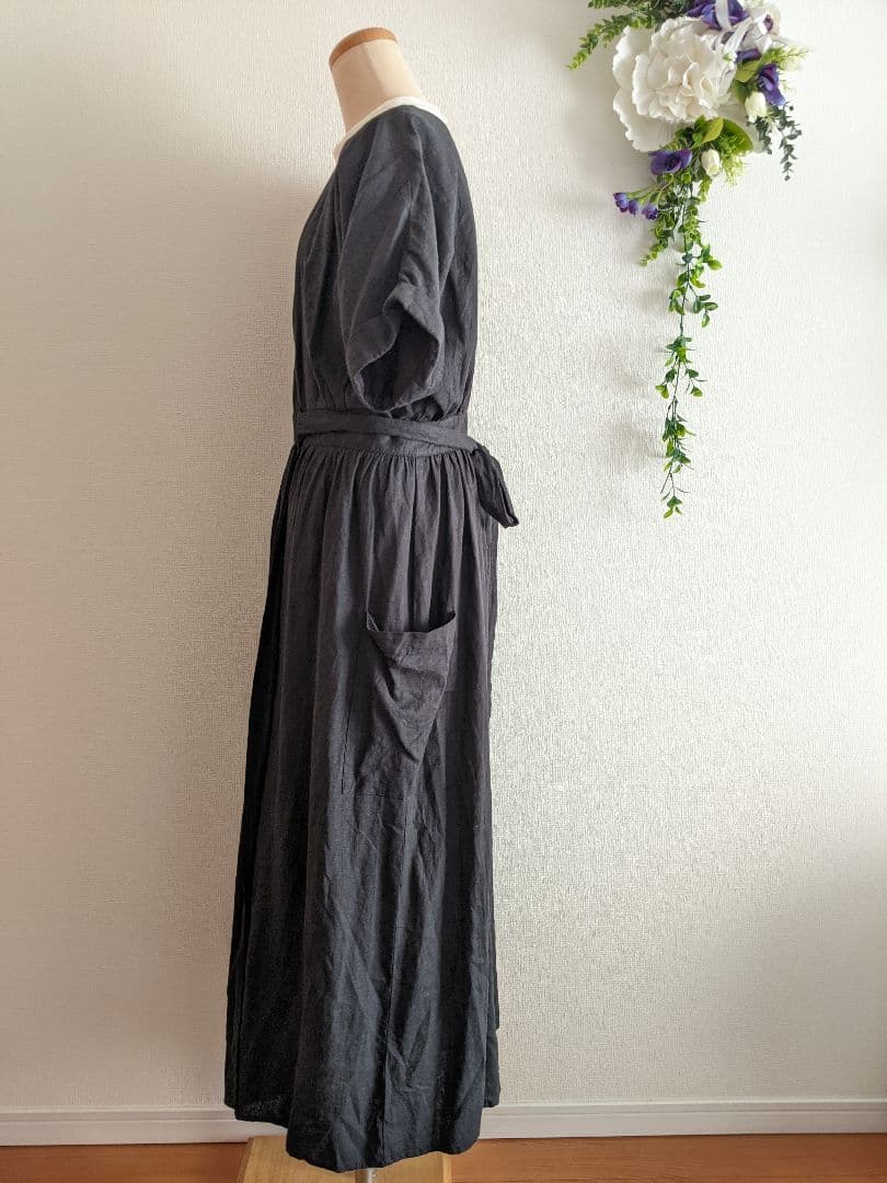 ■新品Urban Outfittersラップドレスロングワンピース ブラック S — image 4
