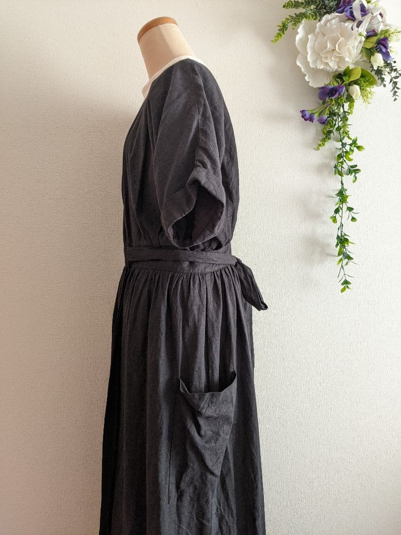 ■新品Urban Outfittersラップドレスロングワンピース ブラック S — image 5