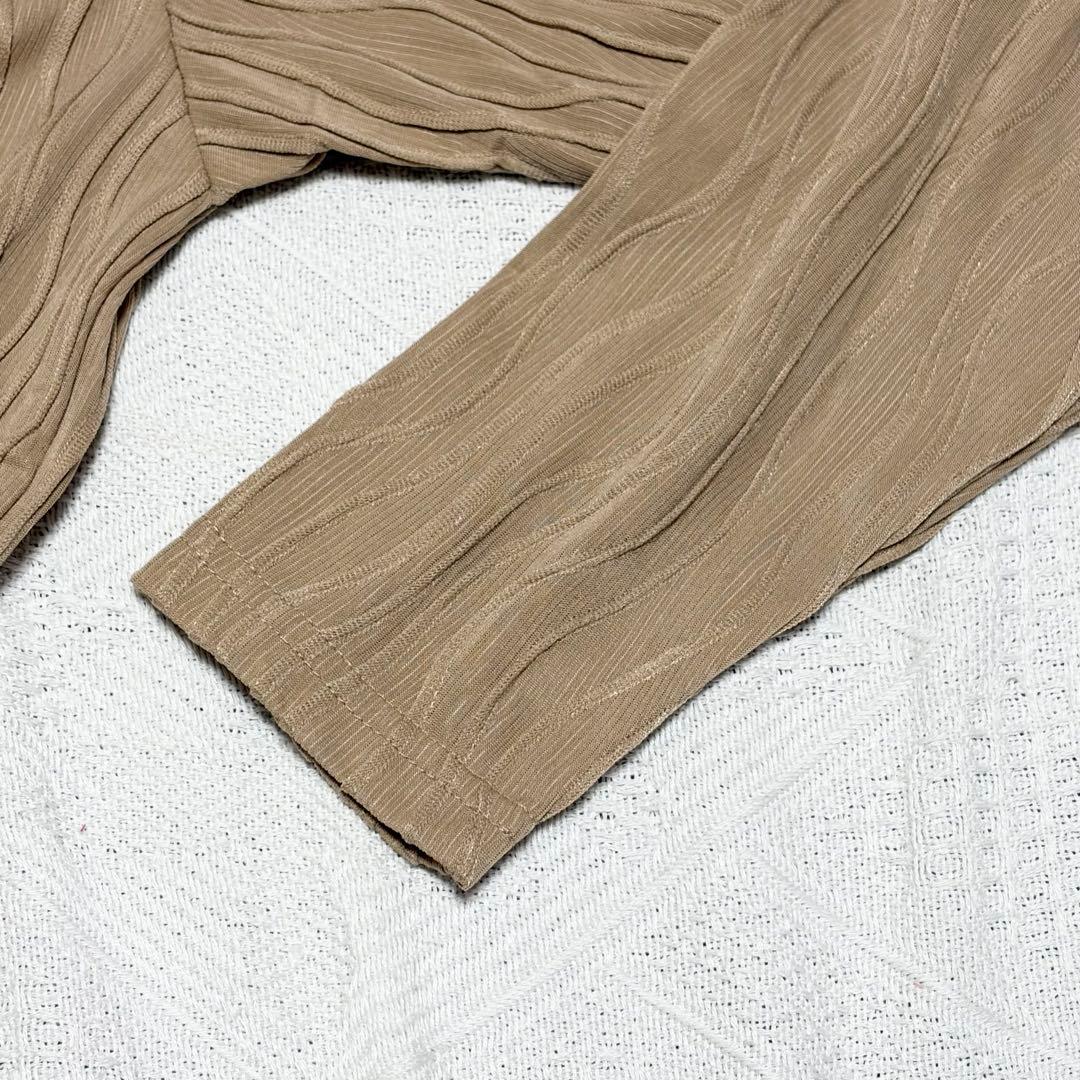 新品✨神戸レタス ぽこぽこウェーブプルオーバー Fサイズ ベージュ ゆったり — image 5