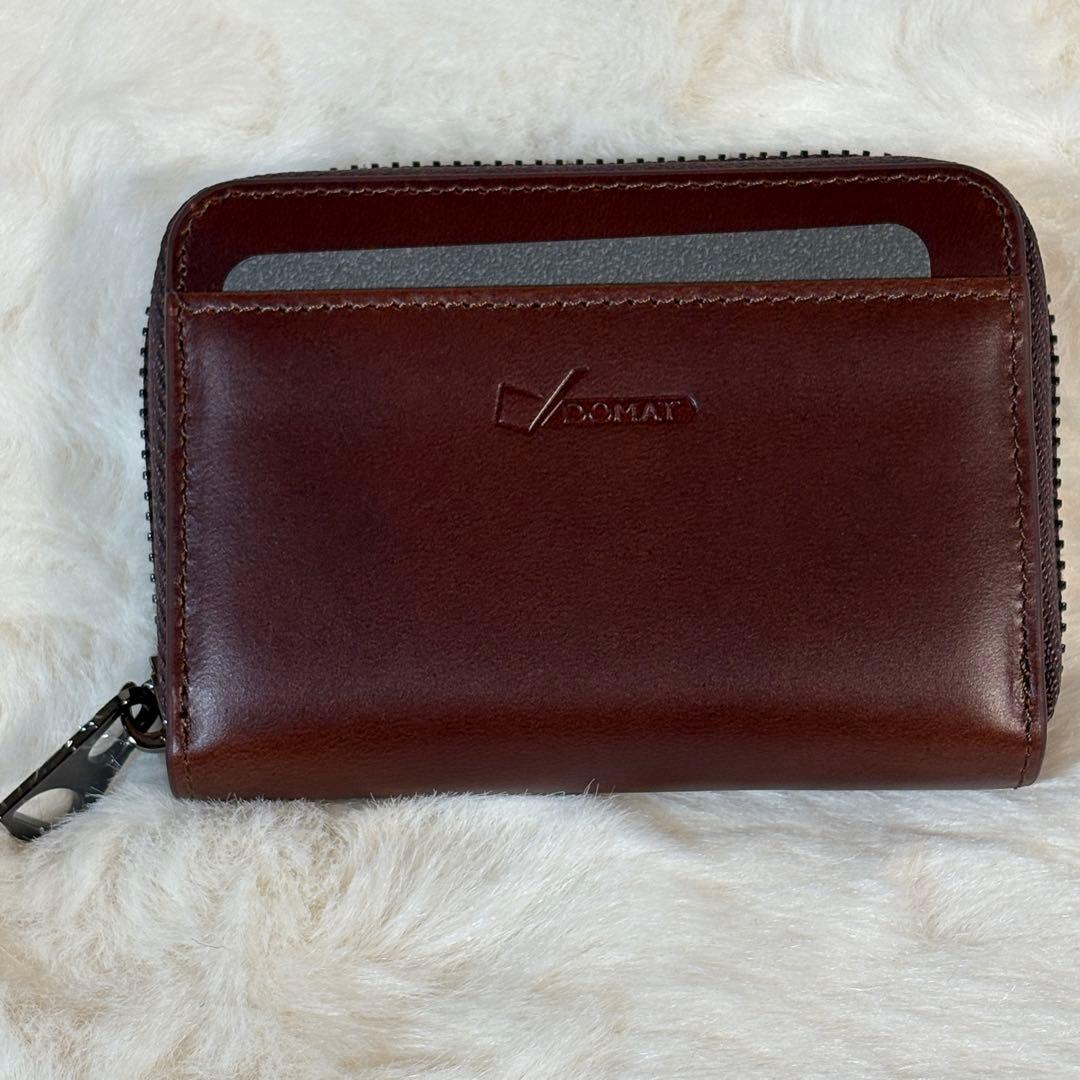 【新品未使用】DOMAT レザーカード入れ コインケース 小銭入れ ブラウン — image 2