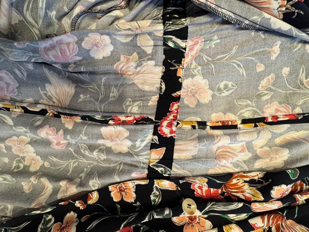 花柄半袖Mango button down S — image 4