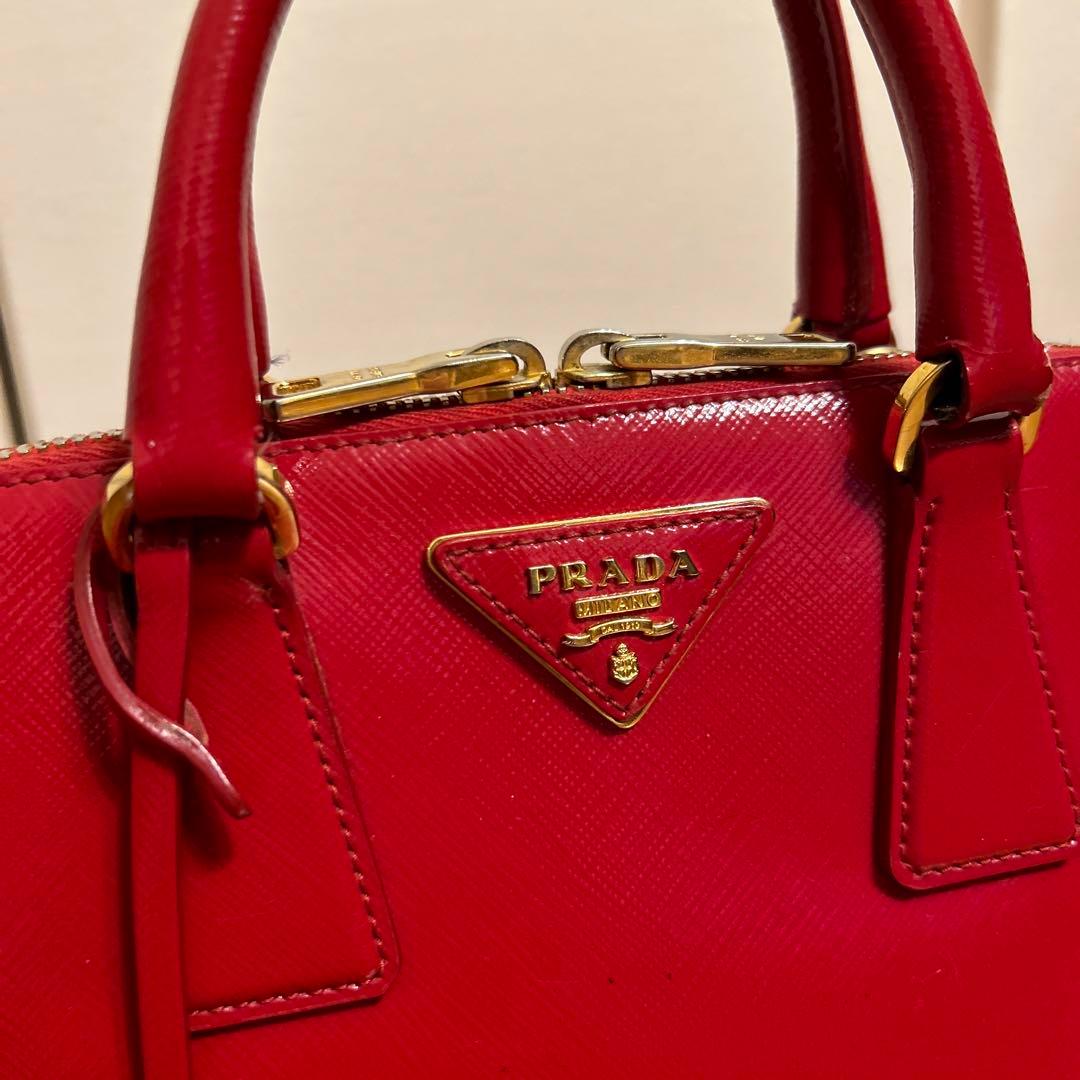 PRADA ハンドバッグ 赤 プラダ ガレリア — image 2