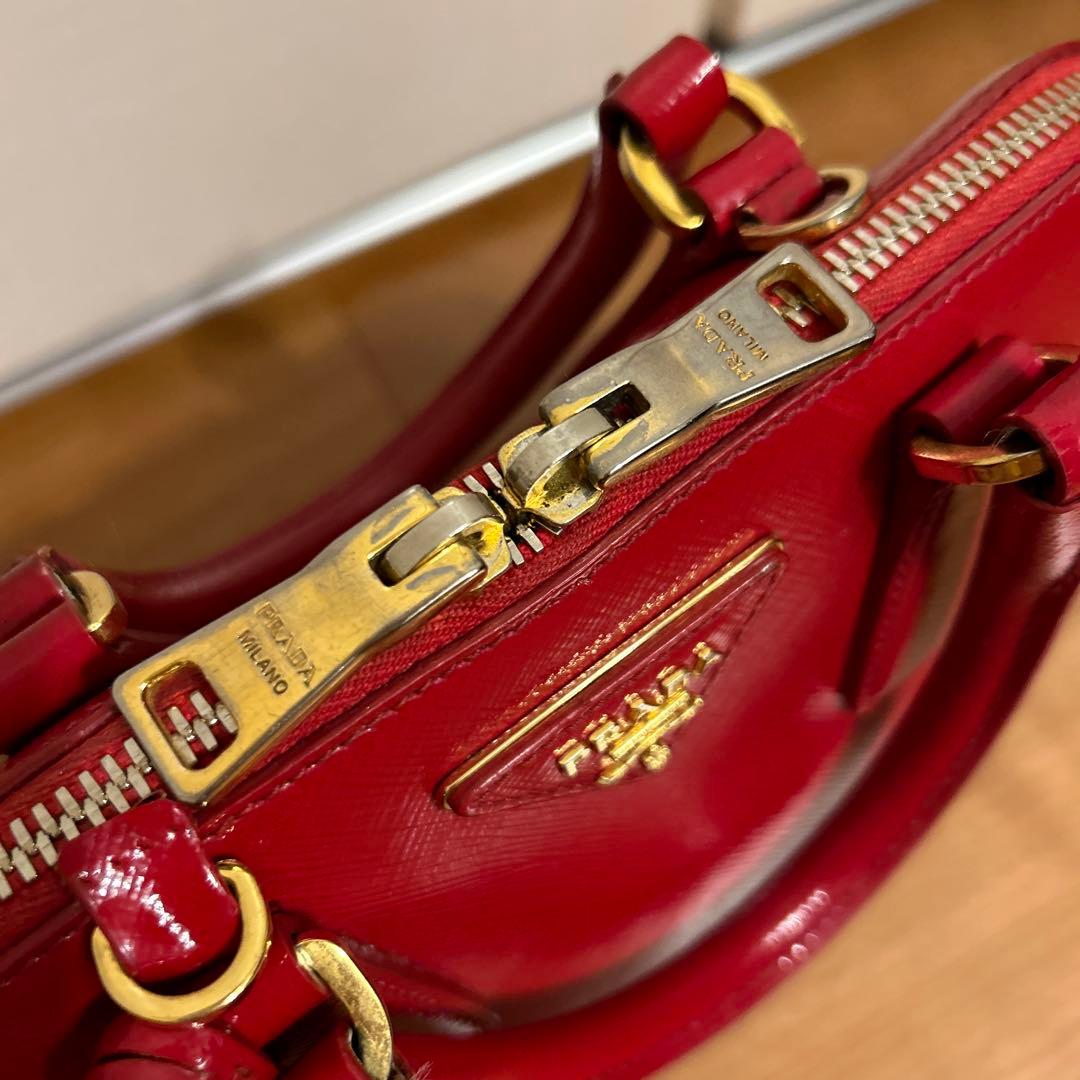 PRADA ハンドバッグ 赤 プラダ ガレリア — image 3