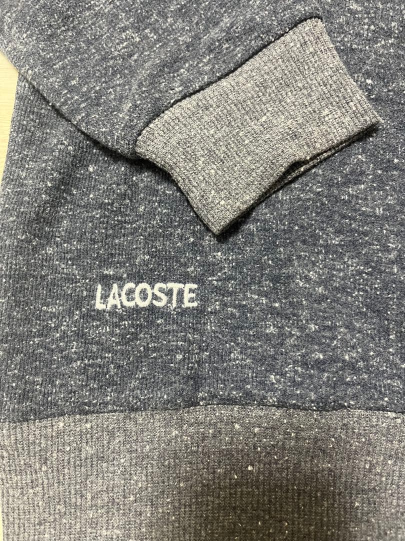 LACOSTE ラコステ クルーネック ニット セーター 杢グレー M — image 3