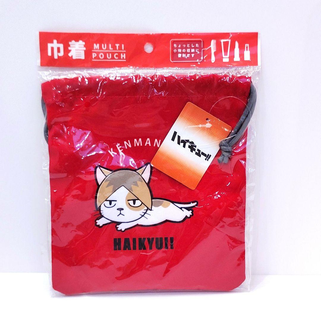 【ハイキュー】 孤爪研磨 ケンマネコ 音駒 巾着 ポーチ ラメ缶バッジ セット — image 4