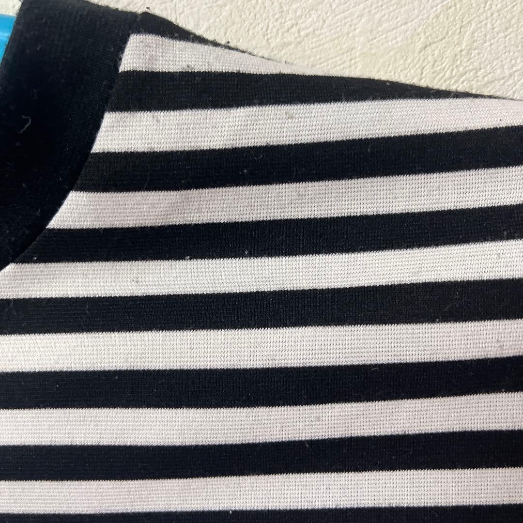 COTORICA. メンズ　黒白ストライプ Tシャツ Lサイズ — image 4