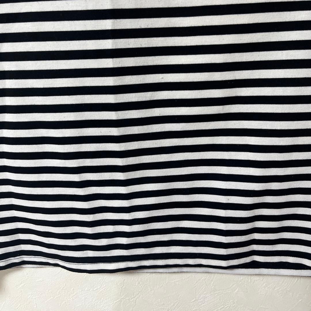 COTORICA. メンズ　黒白ストライプ Tシャツ Lサイズ — image 5
