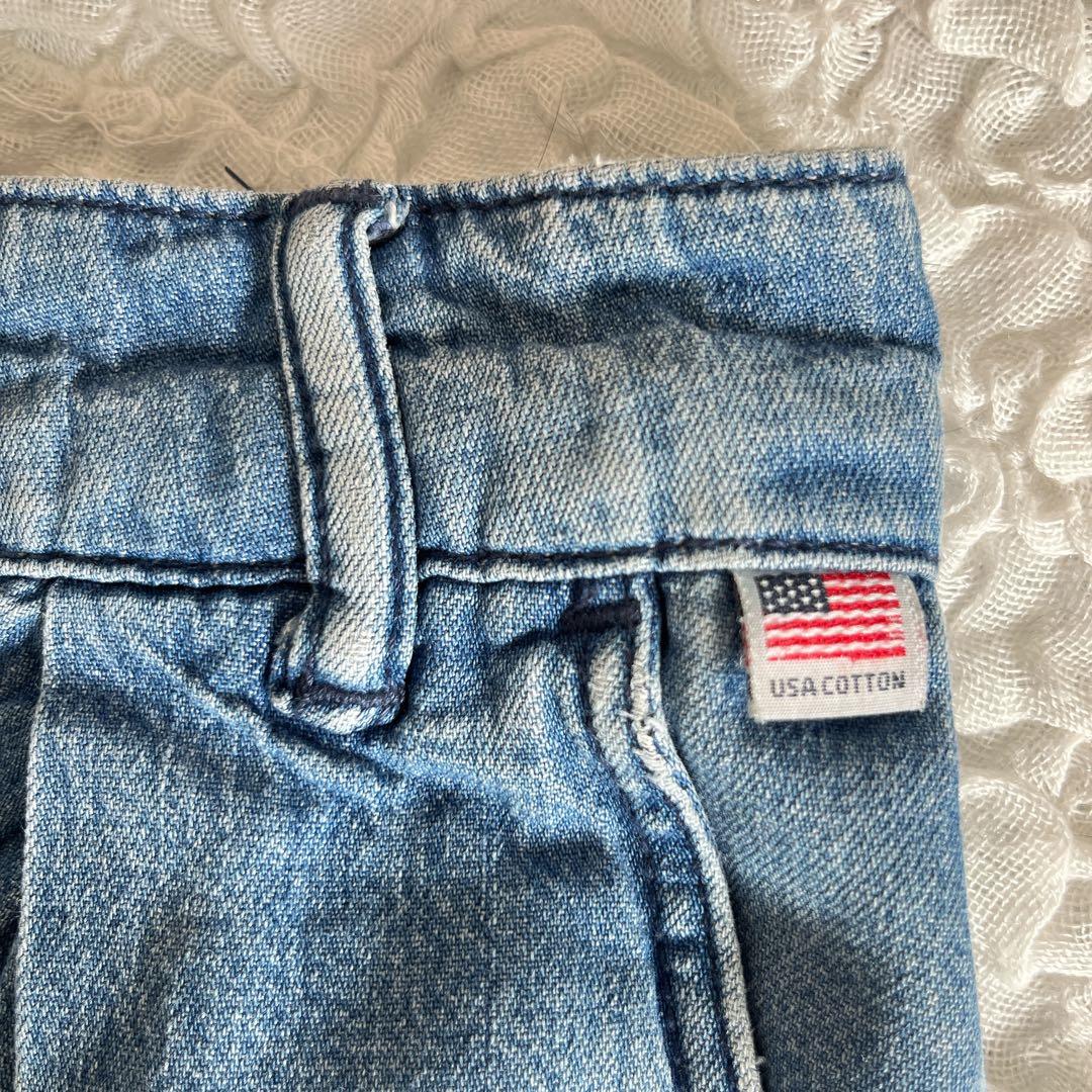 コーエン　デニム ガウチョワイドパンツ ライトブルー　USAコットン — image 4