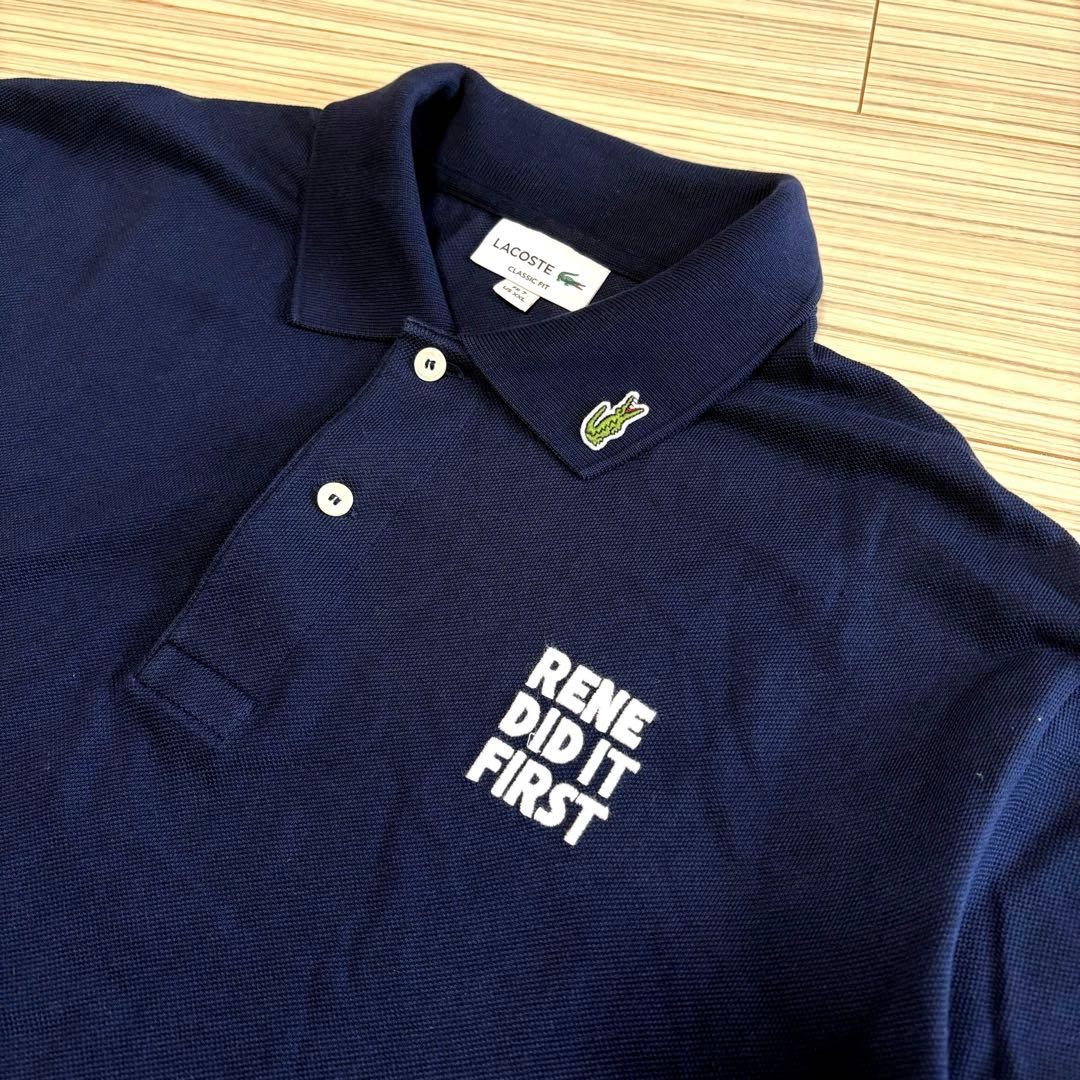 LACOSTE Rene Did It First ネイビー ポロシャツ — image 4