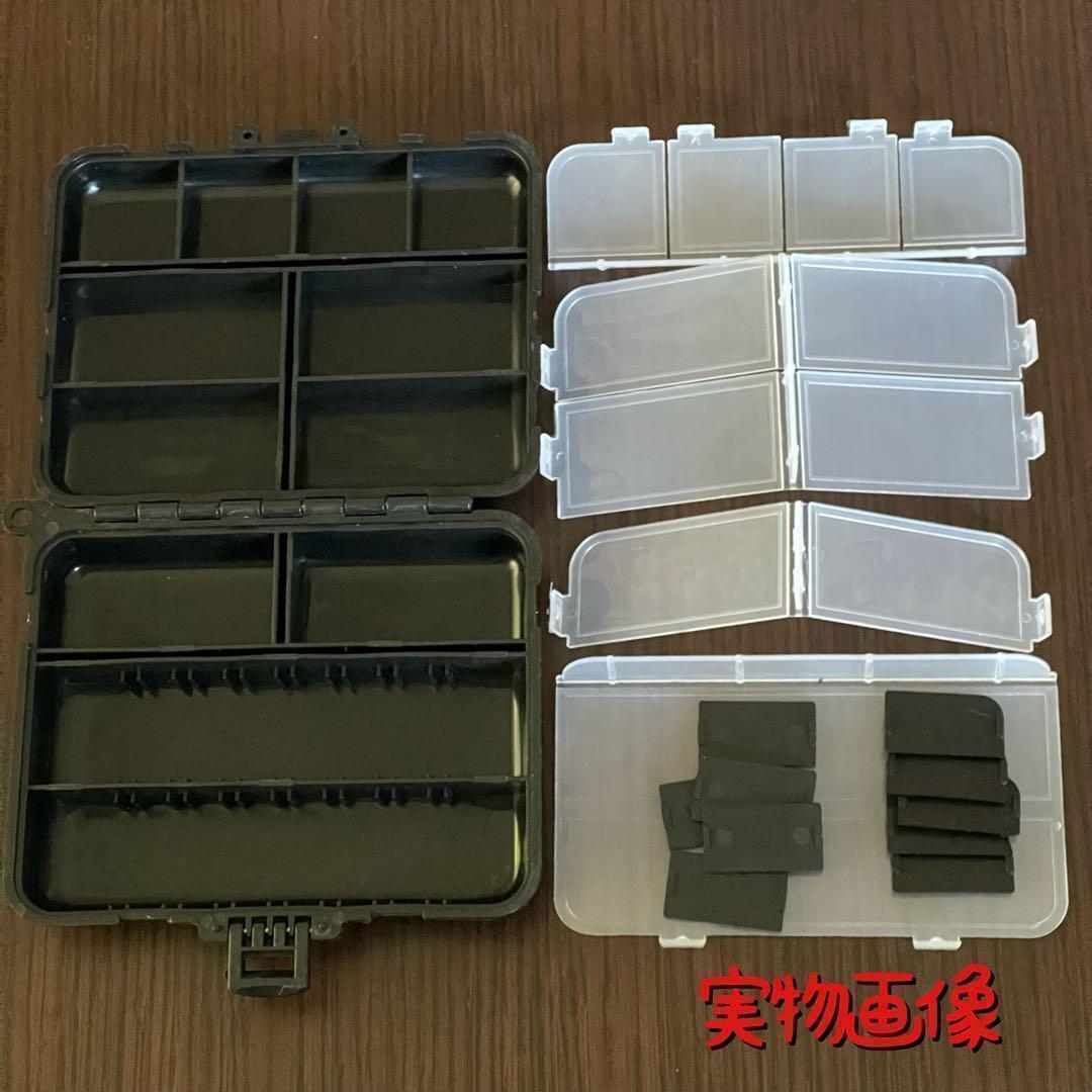 釣り用 マルチケース 12マス収納 黒 仕切り・ストラップ付 ワーム etc. — image 5