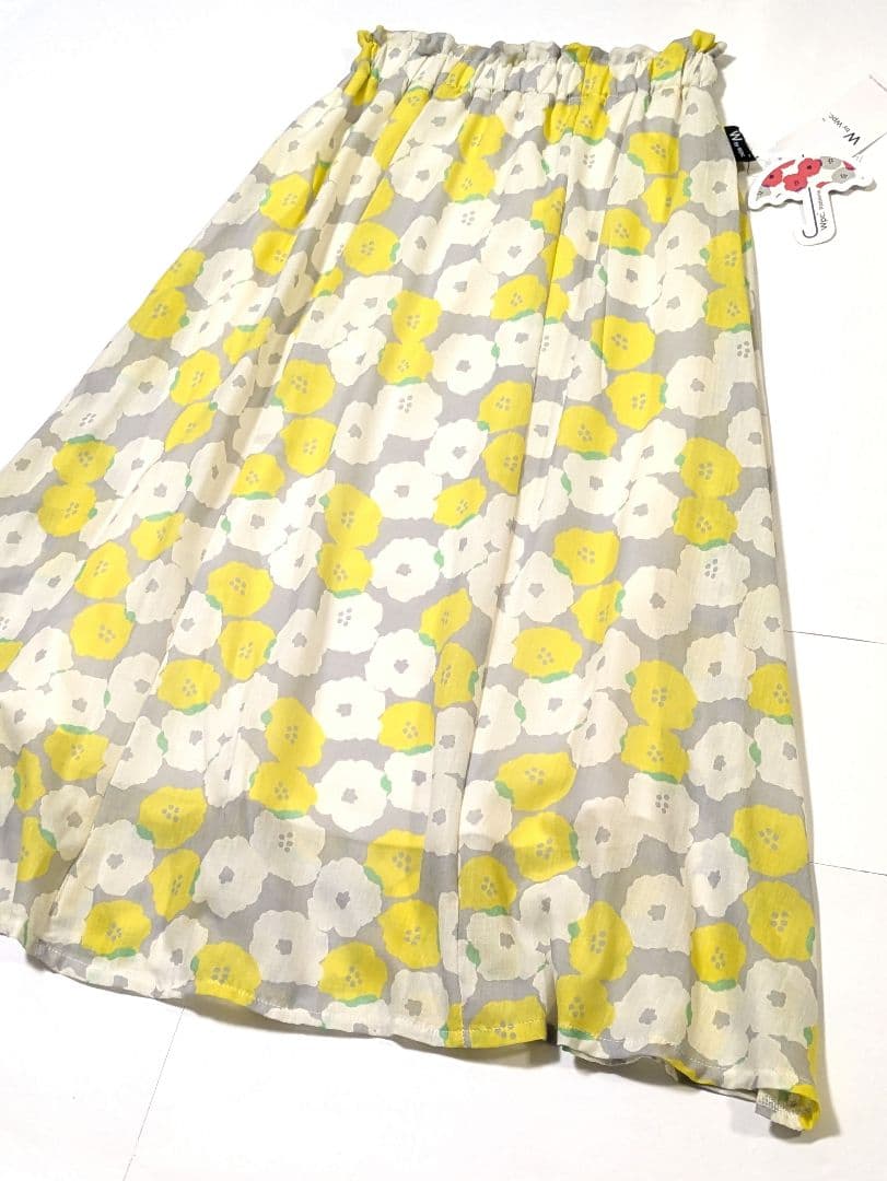 【新品】Wpc.Patterns フラワープリント フレアスカート イエロー — image 2